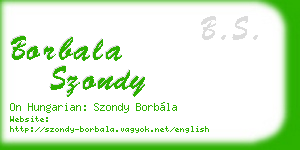 borbala szondy business card