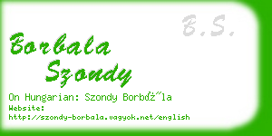 borbala szondy business card